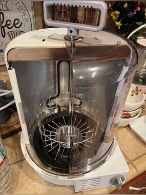 Sunbeam Rotisserie Oven in White and Clear Plastic